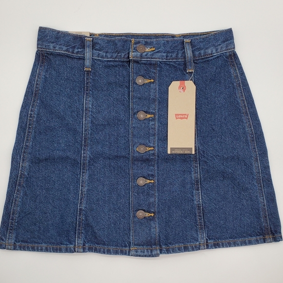 Levi's Dresses & Skirts - 🎁💜Levi's A-Line Button Front Jean Skirt